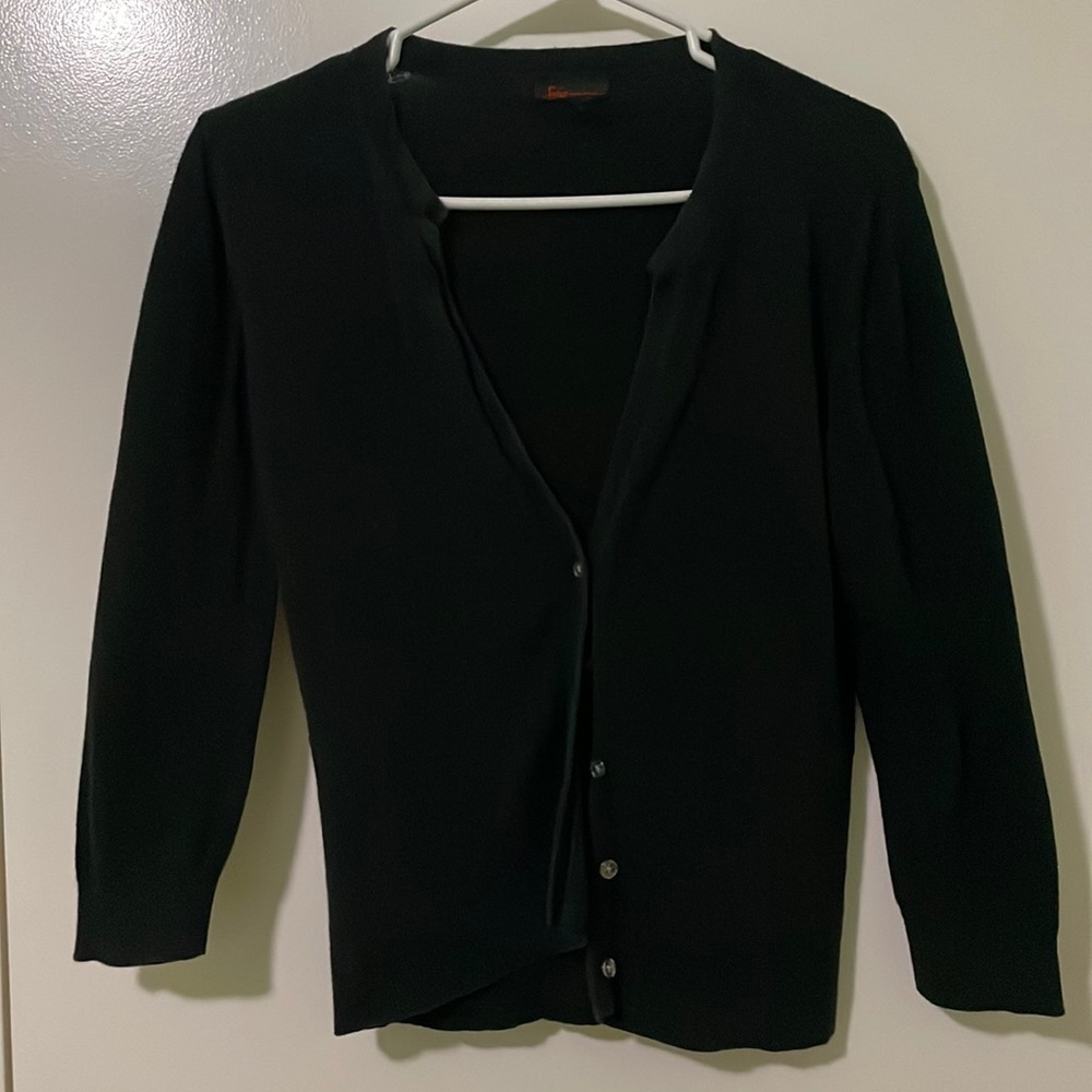 black cardigan